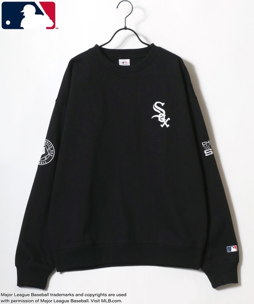 トレーナー スウェット 裏起毛 MLB/メジャーリーグベースボール 別注 オーバーサイズ 裏起毛 ロゴ ワッペン ワンポイント刺繍 スウェット トレーナー/レデ… | MLB | 09