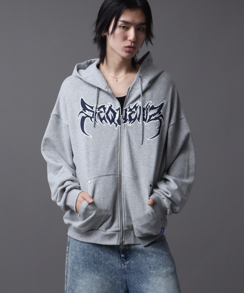 N1D8N最終値下げ　EFFLORESCENCE　パーカー WASTED PARIS(ウェイステッドパリス) ジップパーカー HOODIE ZIP ASHES