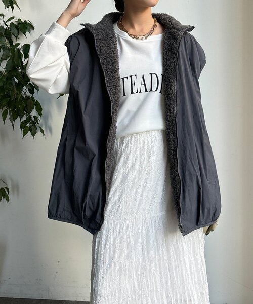 DouDou（ドゥドゥ） ベスト ジレ 「WEB限定」リバーシブルボアベスト