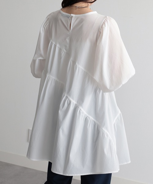 「RANAN」 半袖チュニック L ブラック レディース_画像7