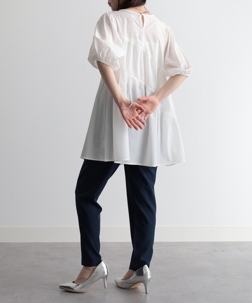 「RANAN」 半袖チュニック L ブラック レディース_画像8