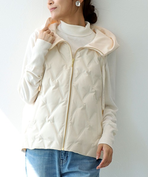 Jines（ジネス） ダウンベスト ベスト ステッチレスダウンベスト