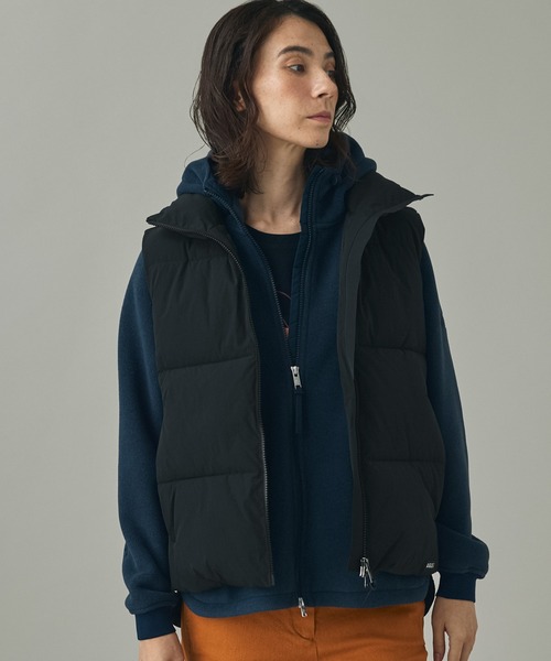 ダウンベスト ベスト 撥水 PRIMALOFT プリマロフト中綿 インサレーション ノースリーブパフベスト レディースの画像