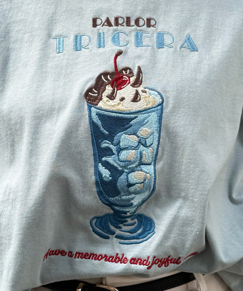 「DOUBLE NAME」 半袖Tシャツ FREE ブルー レディース_画像2