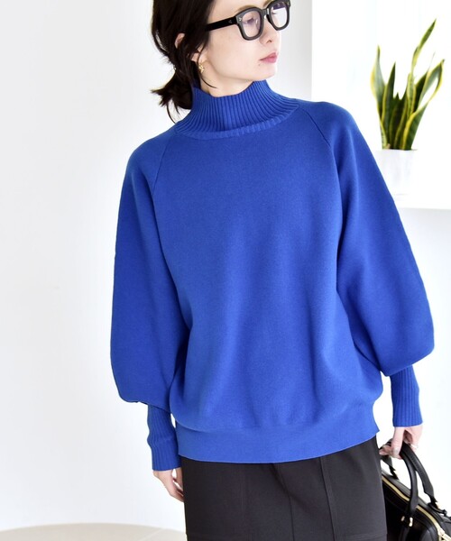 【LGB】ルグランブルー　モヘア混　ロングニット　タートルネックセーター LGB ルグランブルーモヘアタートルネックニット