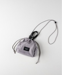 【未使用級】　Rue Des Fleur　ショルダーバッグ　2way　巾着　ロゴ rue des fleurs レザー巾着BAG ベージュ | 世界を旅する雑貨店lupin