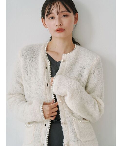 TONAL（トーナル） ジャケット ノーカラージャケット パールライン 