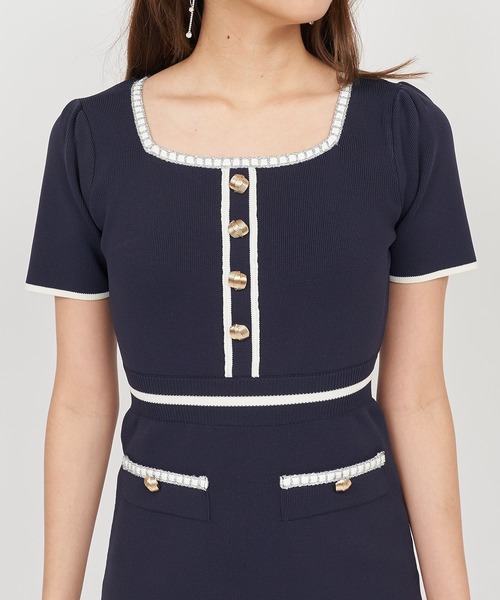 「ROYAL PARTY」 半袖ワンピース FREE ブラック レディース_画像5