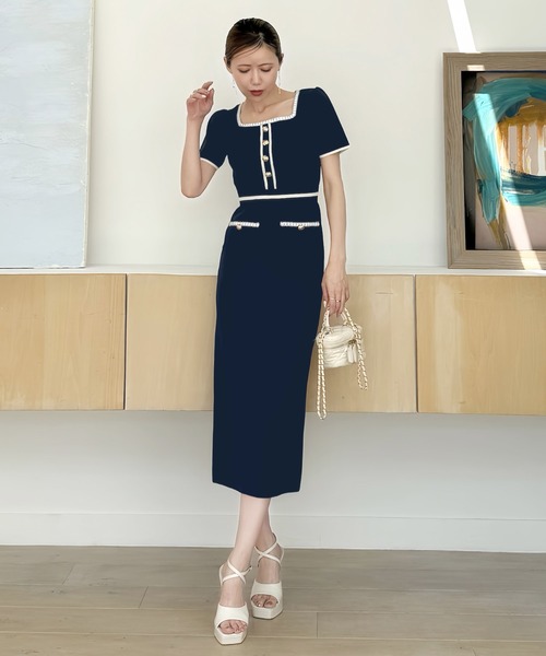 「ROYAL PARTY」 半袖ワンピース FREE ブラック レディース_画像9