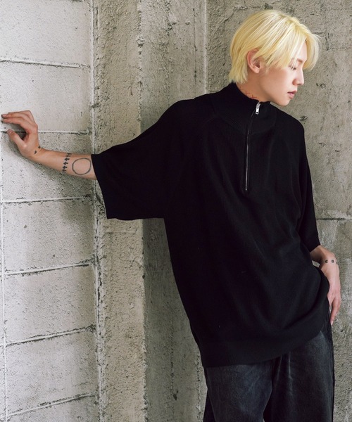 「G.O.C」 半袖ニット LARGE ブラック メンズ_画像2