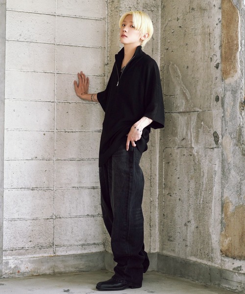 「G.O.C」 半袖ニット LARGE ブラック メンズ_画像4