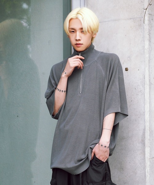 「G.O.C」 半袖ニット LARGE ブラック メンズ_画像7