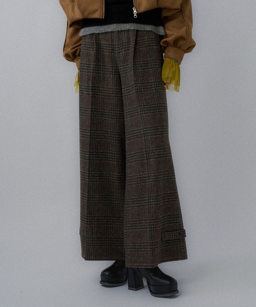 HARE（ハレ） ワイドパンツ スラックス パンツ ウールライクワイド 