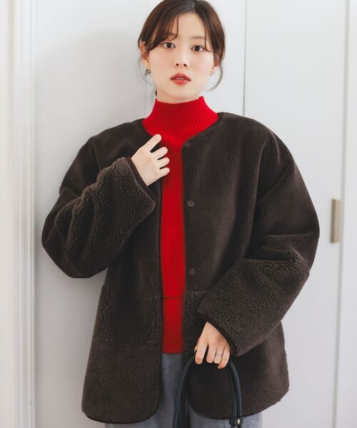 le.coeur blanc（ルクールブラン） ムートンコート ボアコート