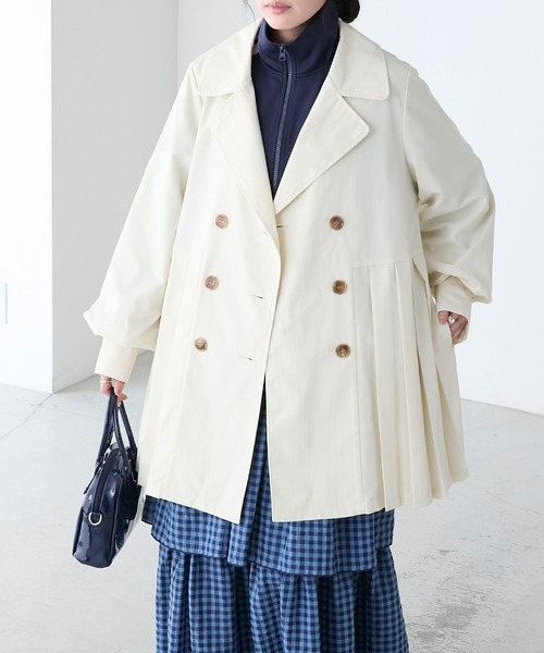 「BONLECILL」 トレンチコート FREE ベージュ レディース_画像2