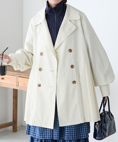 「BONLECILL」 トレンチコート FREE ベージュ レディース_画像7