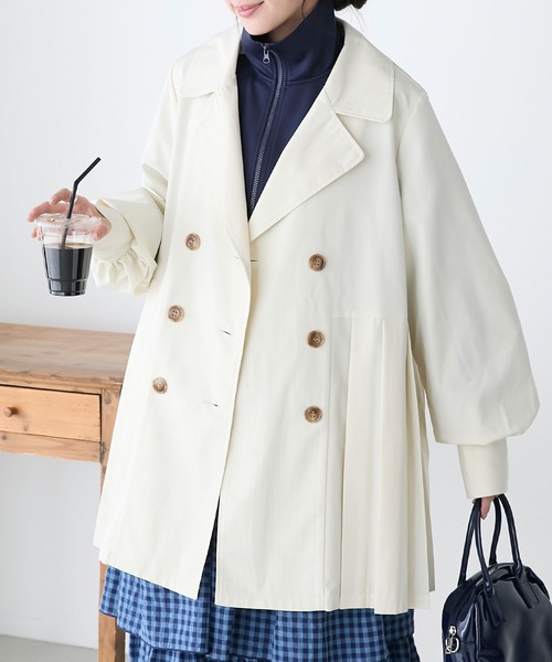 「BONLECILL」 トレンチコート FREE ベージュ レディース_画像8