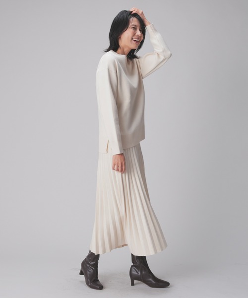 「GLACIER lusso」 長袖ニット M アイボリー レディース_画像3