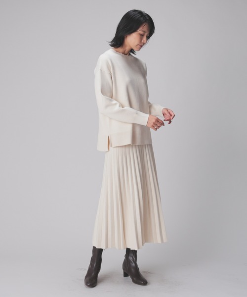 「GLACIER lusso」 長袖ニット M アイボリー レディース_画像4