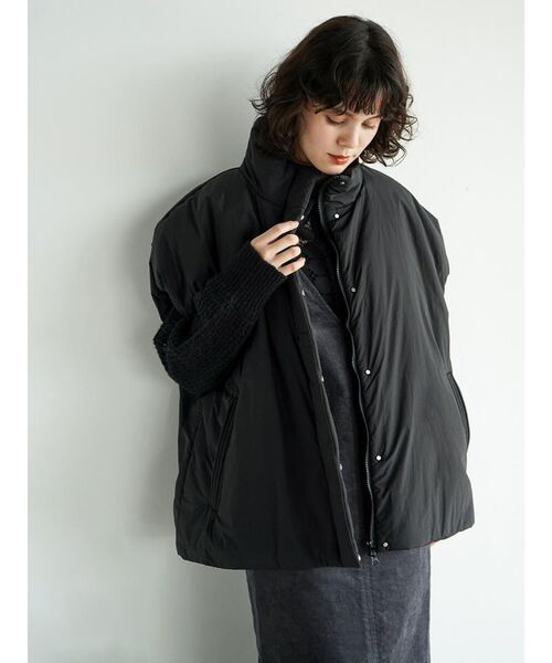 FIKA.（フィーカ） ベスト ジレ Nylon padded stand collar vest