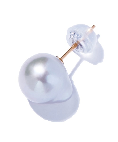 ピアス 「les bon bon」organic pearl stud pierce GY/オーガニック パール スタッド ピアス BOB898の画像