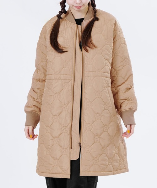 MARY QUANT リバーシブル　キルト　ボア　ブルゾン　コート　ノーカラー MARY QUANT（マリークヮント） ノーカラーコート コート マリー