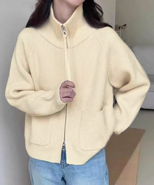 DiamondHearts（ダイヤモンドハーツ） ニット セーター ダブルジップ