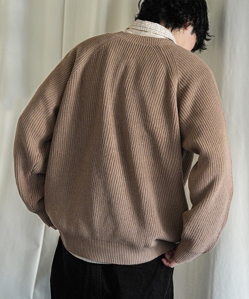 Bleme セーター ニット ウール混 ラグラン ヘンリーネックニット