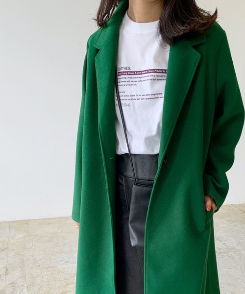 「LIAN」 チェスターコート FREE ブラック レディース_画像6