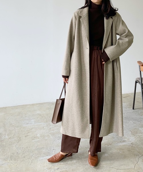 「LIAN」 チェスターコート FREE ブラック レディース_画像8