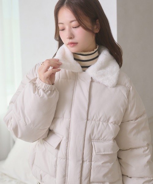 Ambre Neige（アンブルネージュ） ブルゾン アウター fake far padding