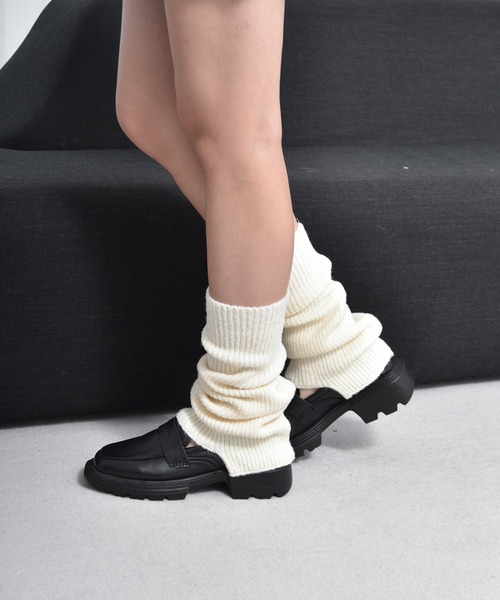 レッグウォーマー セットアップ対応 畔編みレッグウォーマー