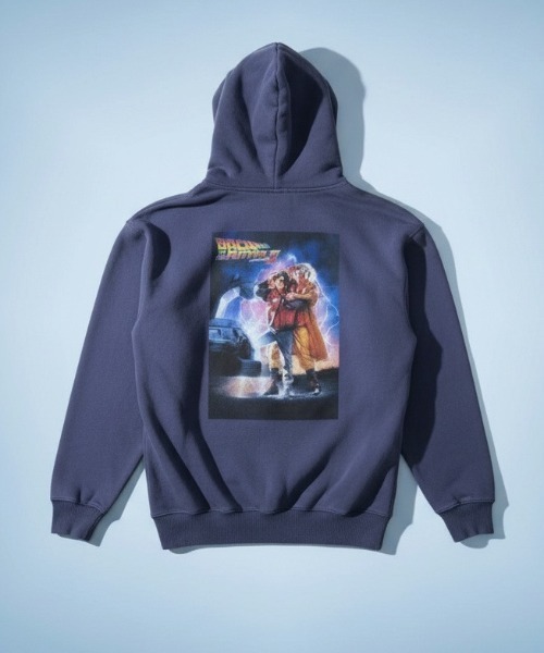 値下げ‼️ほぼ新品未使用品‼️ユリウス25PRESS刺繍プリントパーカー minius パーカー 「2025秋冬新作」「バック・トゥ・ザ・フューチャー