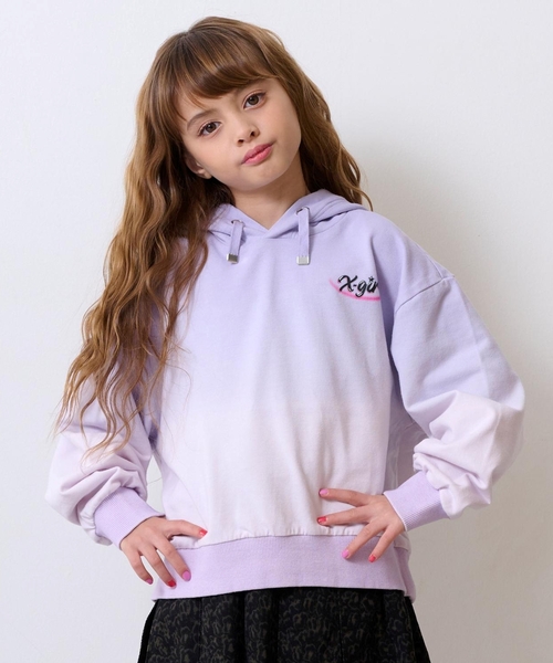 X-girl Stages（エックスガールステージス） パーカー グラデーション