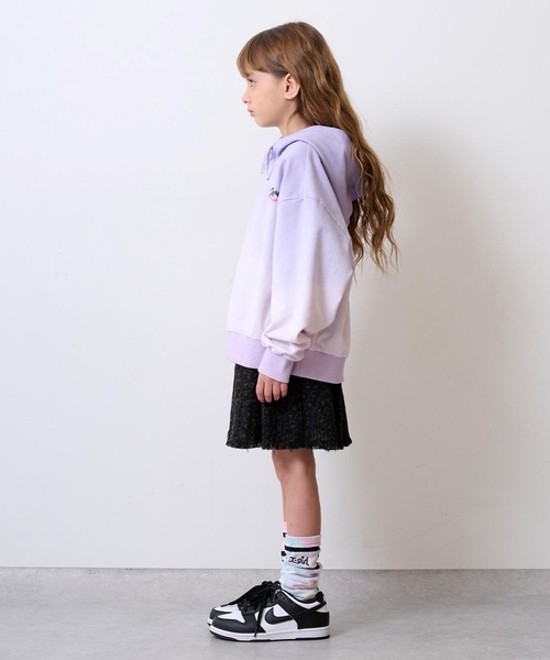 エックスガール　パーカー　親子コーデ X-girl（エックスガール）の「TRIBAL HEART ZIP UP SWEAT HOODIE