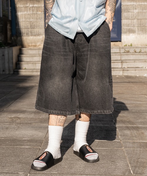 Subciety（サブサエティ） デニムハーフパンツ X-SMALL ブラック