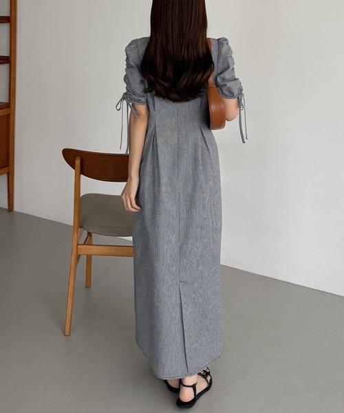 新品・タグ付き✨フォクシー　スリーブス　ワンピース　リボン　ウール　パフスリーブ callautia（カラウティア） ワンピース パフスリーブリボンワンピース