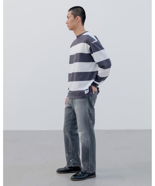 ジーンズ DAMAGED REGULAR-FIT JEANS メンズ レディースの画像