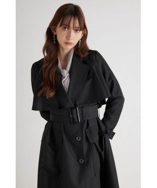 「rienda」 トレンチコート MEDIUM ブルー レディース_画像10