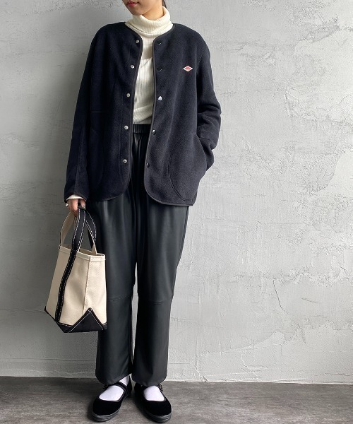 Danton（ダントン） ノーカラージャケット 44 ブラック レディース