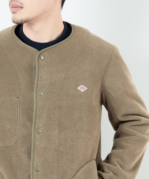 Danton（ダントン） ノーカラージャケット 44 ブラック レディース