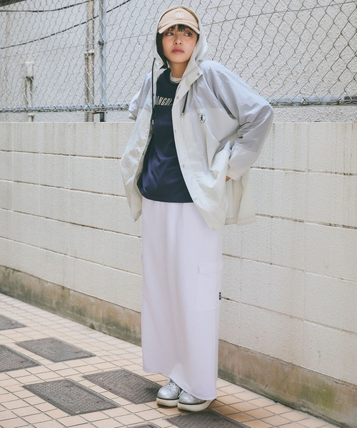 「KANGOL SPORT」 ナイロンブルゾン M ホワイト系その他 レディース_画像8