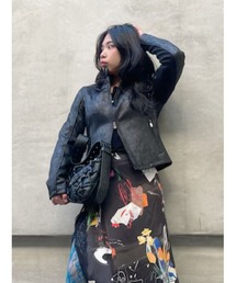 Desigual（デシグアル） レザージャケット ライダース マオカラー