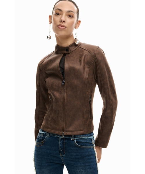 Desiguai ライダースジャケット　新品 デシグアル Desigual ライダース ジャケット （ワイン レッド
