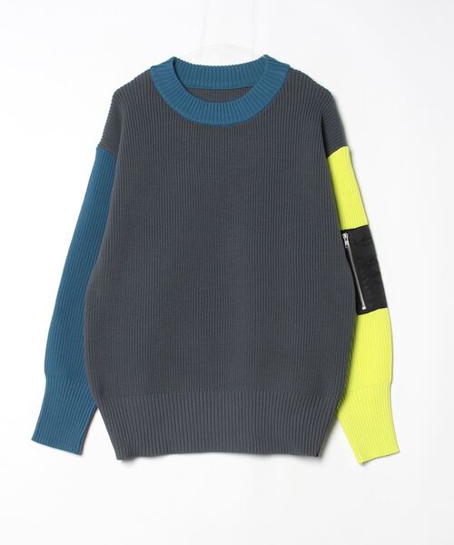 「terrace」 長袖ニット MEDIUM グレー レディース_画像2