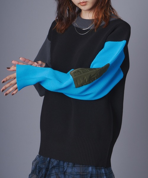 「terrace」 長袖ニット MEDIUM グレー レディース_画像4