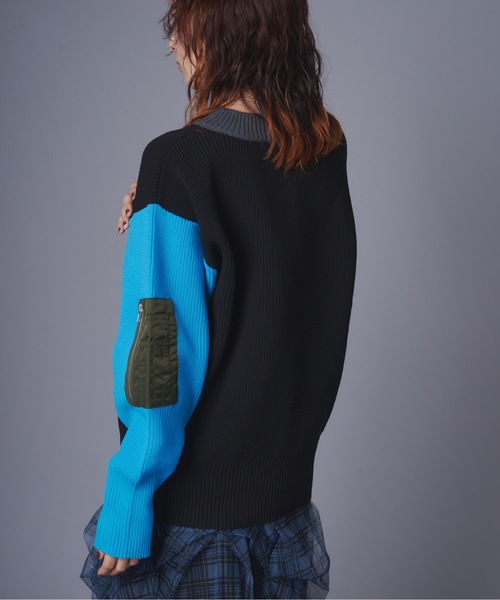 「terrace」 長袖ニット MEDIUM グレー レディース_画像6