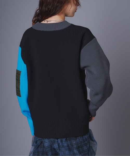 「terrace」 長袖ニット MEDIUM グレー レディース_画像8