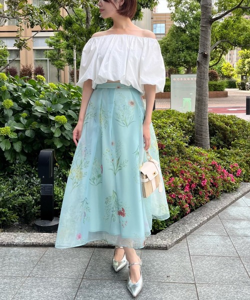 AND COUTURE（アンドクチュール） ロング スカート フラワー