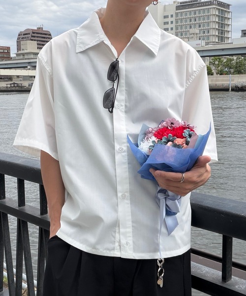 UNDERSTATEMENTs シャツ 半袖 「ユニセックス」ショート丈無地